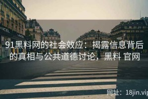 91黑料网的社会效应：揭露信息背后的真相与公共道德讨论，黑料 官网