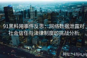91黑料网事件反思：网络数据泄露对社会信任与法律制度的挑战分析