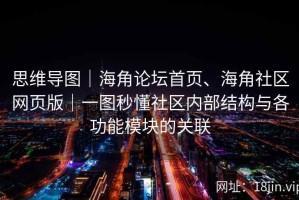 思维导图｜海角论坛首页、海角社区网页版｜一图秒懂社区内部结构与各功能模块的关联