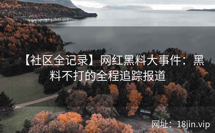 【社区全记录】网红黑料大事件：黑料不打的全程追踪报道