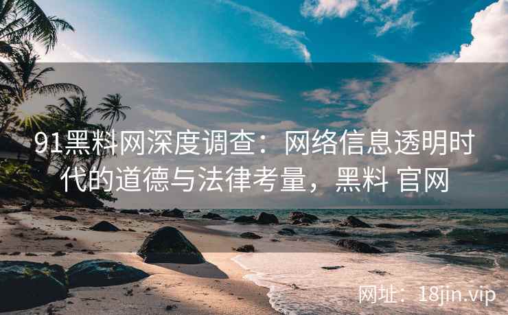91黑料网深度调查：网络信息透明时代的道德与法律考量，黑料 官网