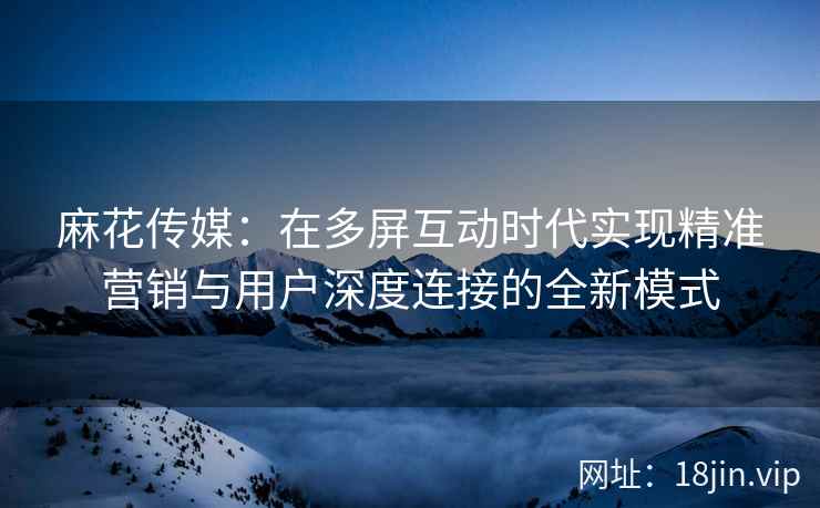 麻花传媒：在多屏互动时代实现精准营销与用户深度连接的全新模式
