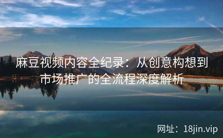 麻豆视频内容全纪录：从创意构想到市场推广的全流程深度解析